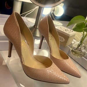 Jessica Simpson heels size 8 1/2 blush pink color. Ok condition